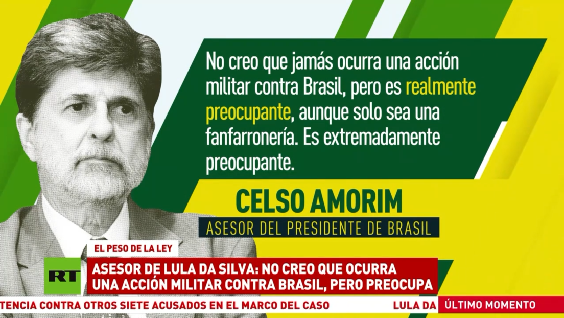 Asesor de Lula da Silva tacha de "preocupante" la amenaza militar de EE.UU.