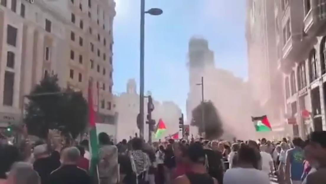 Tensión en Madrid por la protesta propalestina en la última etapa de La Vuelta (VIDEOS)
