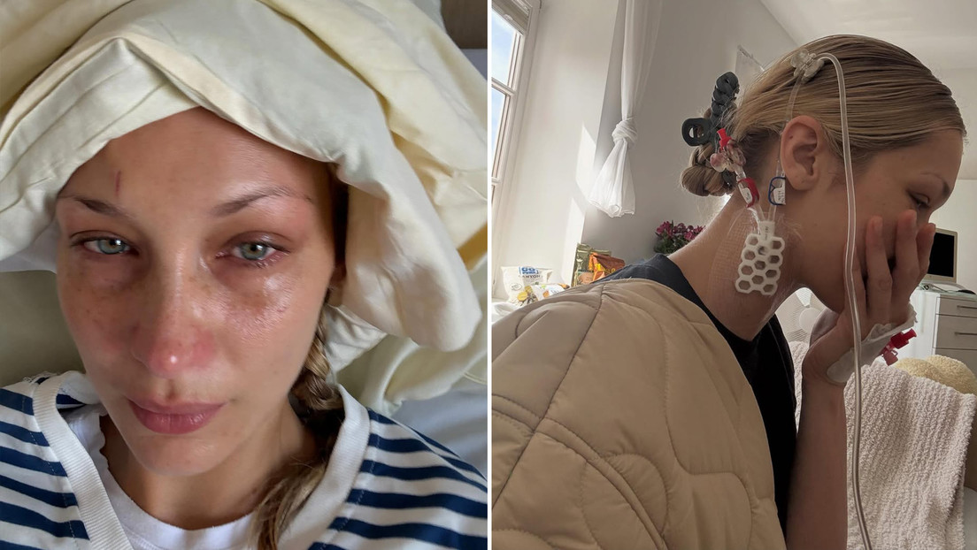 La supermodelo Bella Hadid aparece desde un hospital donde "lucha en silencio" contra una enfermedad (FOTOS)