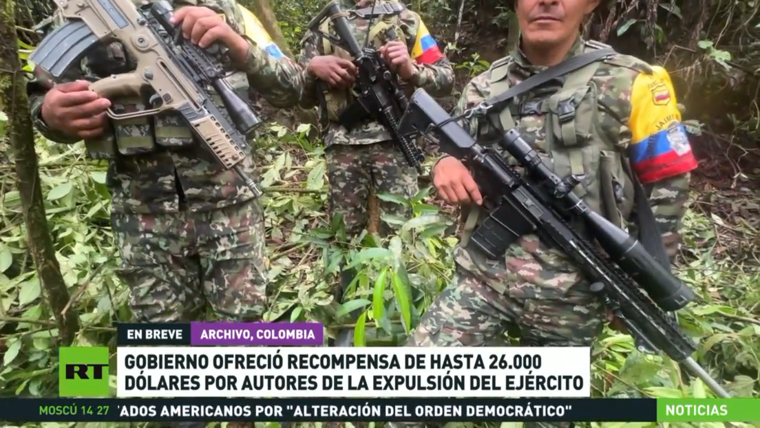 Ofrecen en Colombia recompensa de 26.000 dólares por autores de la expulsión del Ejército
