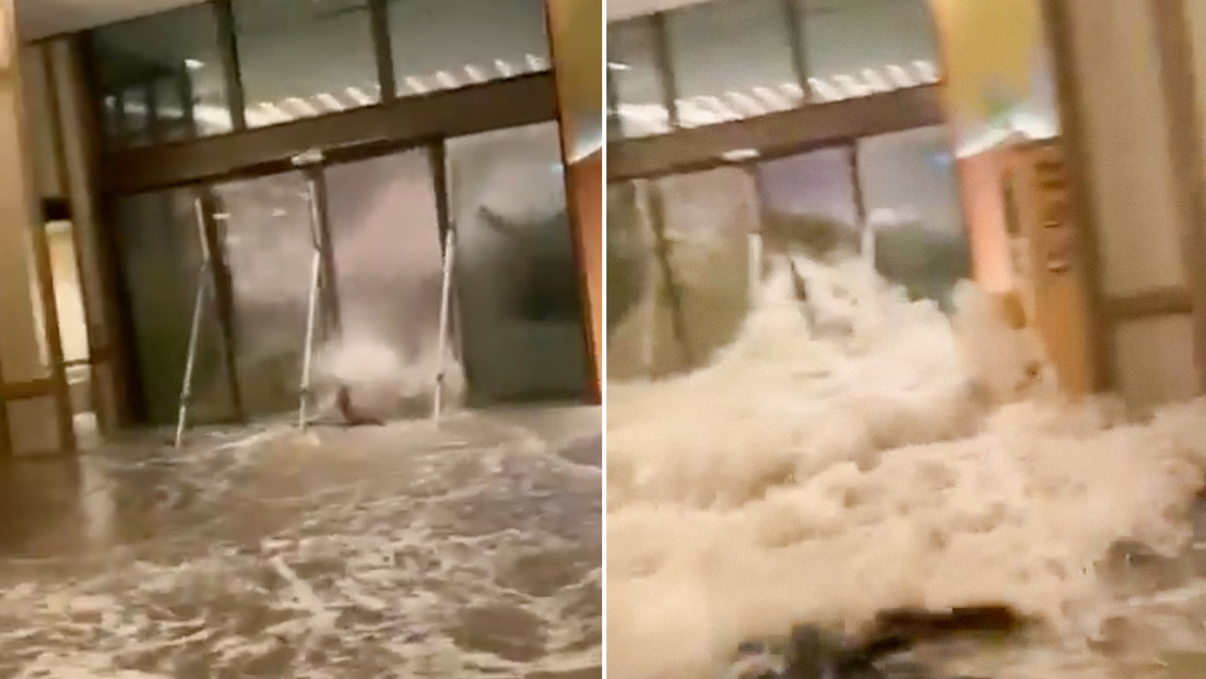 "Nunca he visto algo así": Supertifón irrumpe en un hotel en Hong Kong (VIDEO)