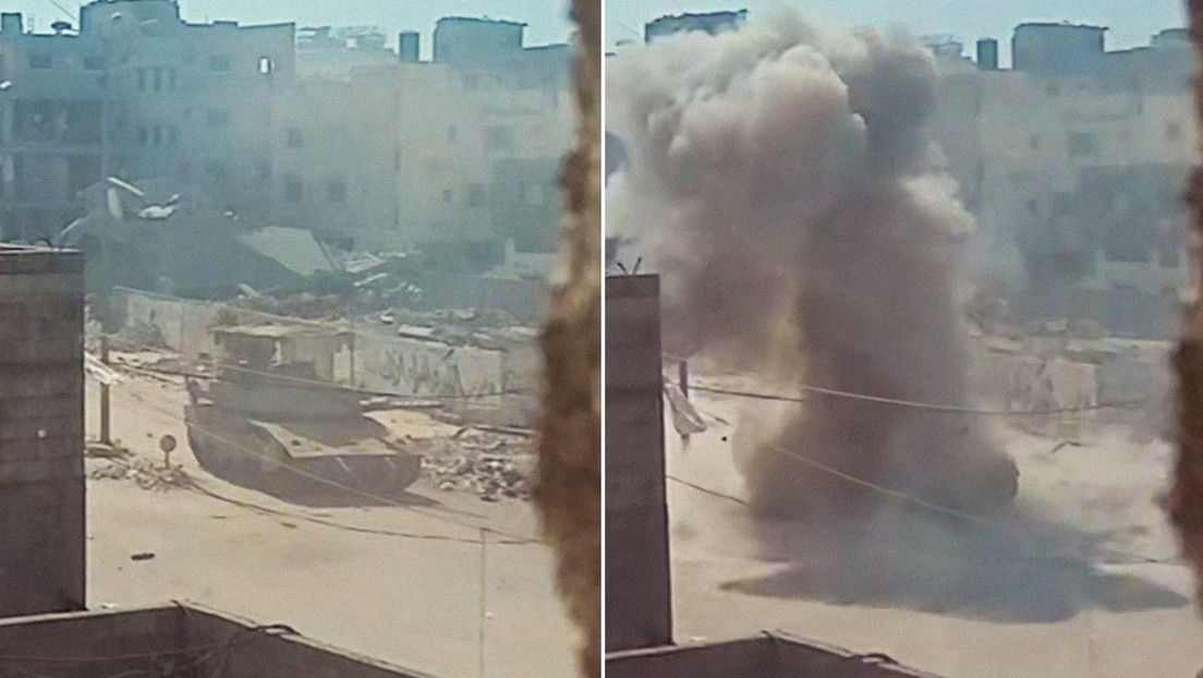 VIDEO: Hamás hace arder un tanque israelí en Gaza