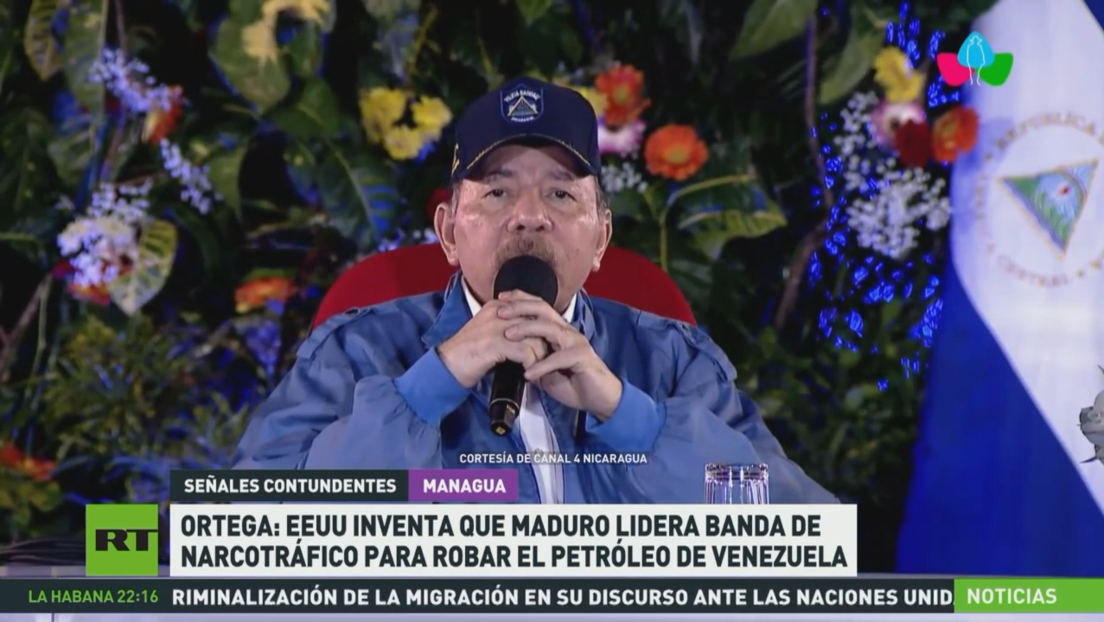 Ortega: "EE.UU. inventa que Maduro lidera banda de narcotráfico para robar el petróleo de Venezuela"