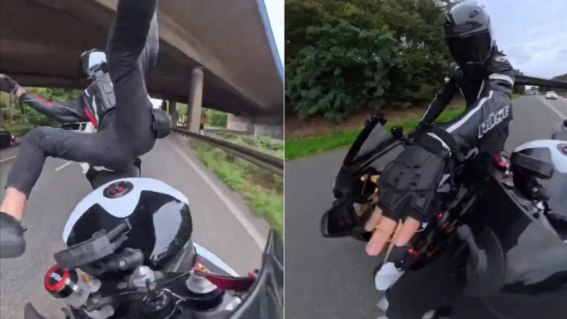 VIDEO: La increíble 'carambola' de tres motocicletas en una carretera alemana