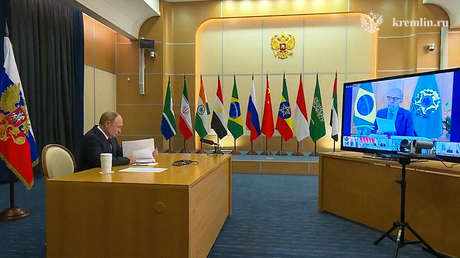 Putin interviene en la cumbre virtual de los BRICS
