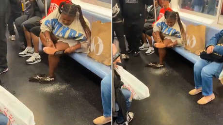 VIDEO: Mujer exfolia su pie en el metro de Nueva York