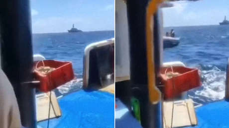 VIDEO: Momento en el que un destructor de EE.UU. asalta un barco pesquero venezolano