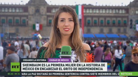 Sheinbaum es la primera mujer en la historia de México en encabezar el Grito de Independencia