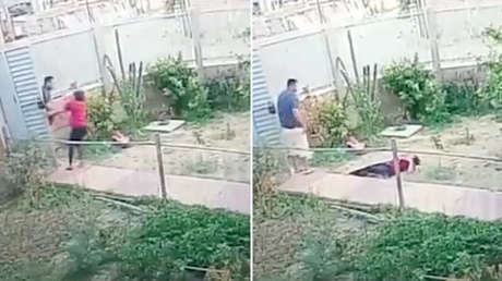 VIDEO: Cámaras graban brutal agresión de un guardia de la alcaldía a su expareja