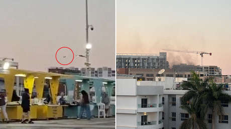 VIDEO: El momento en que un dron hutí impacta en Israel 