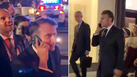 "Todo está bloqueado por ti": la comitiva de Trump corta el paso a Macron, y este lo llama (VIDEO)