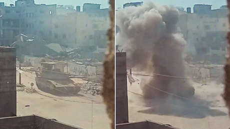 VIDEO: Hamás hace arder un tanque israelí en Gaza
