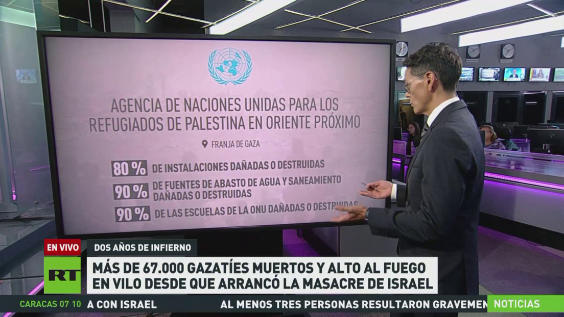 Más de 67.000 palestinos muertos y alto el fuego en vilo a los dos años de guerra en Gaza