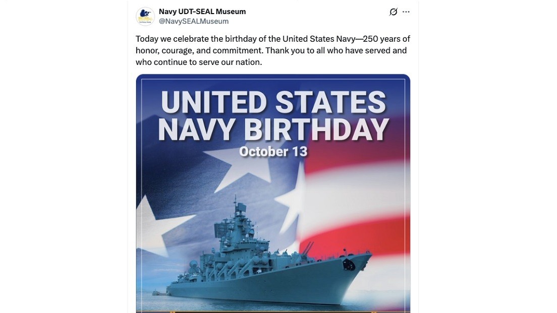 "El honor y el coraje" de la Armada de EE.UU., celebrados con fotos de buques rusos en un lapsus épico