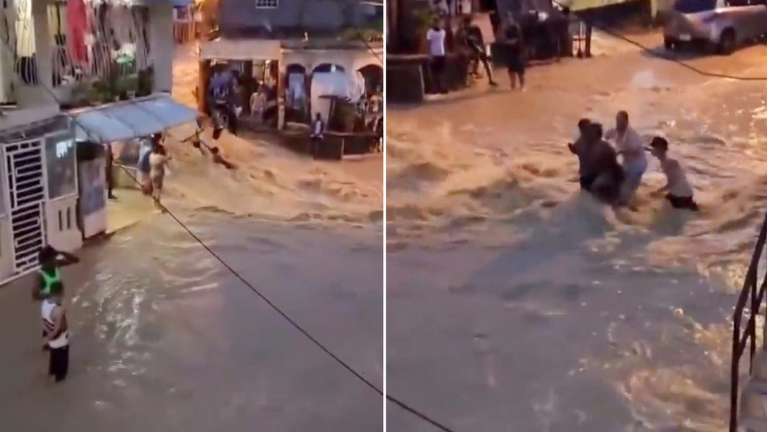 De socorrista a socorrida: intenta salvar a su familia en inundación y pasa esto (VIDEO)