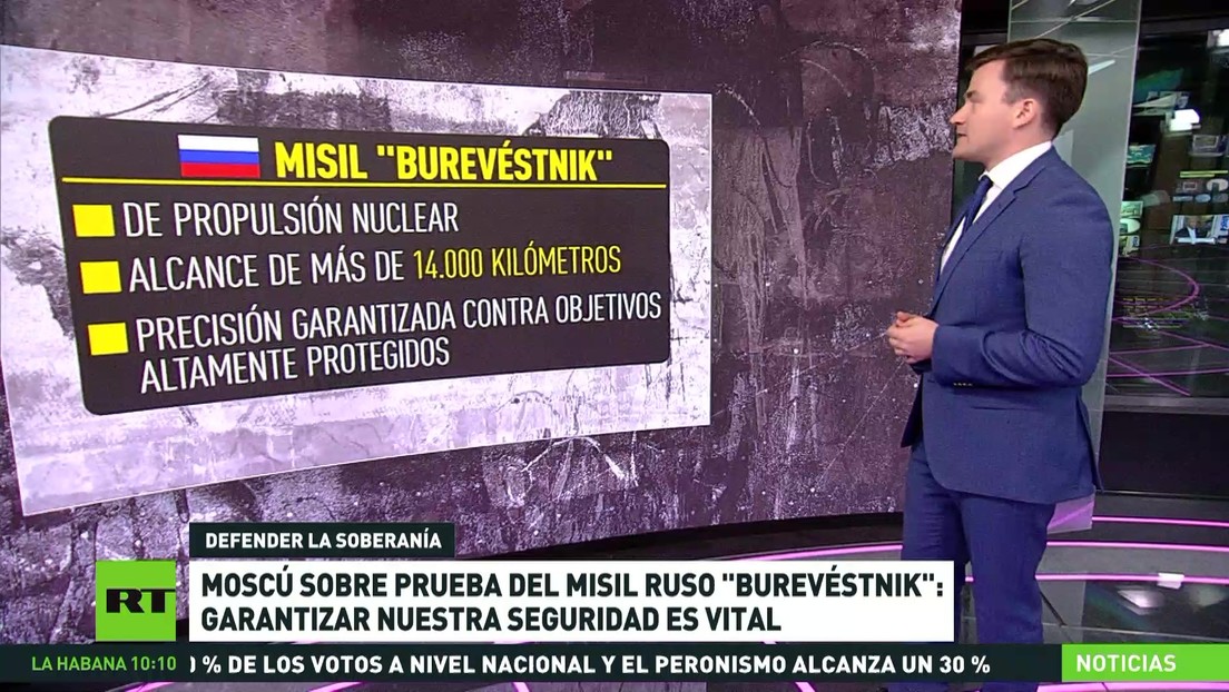 Moscú sobre la prueba del misil ruso Burevéstnik: Garantizar nuestra seguridad es vital