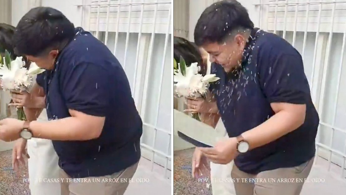 VIDEO: Felicitación por la boda manda al novio al hospital