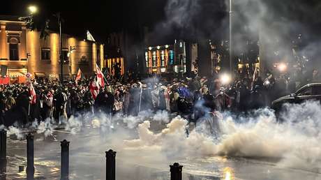 Manifestantes irrumpen en el patio de la residencia del presidente de Georgia