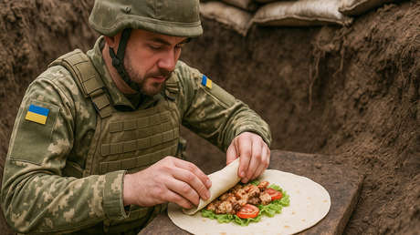 ¿Lucha contra hambre?: Oficial ucraniano obliga a soldados a vender 'shawarma' en lugar de enviarlos al frente