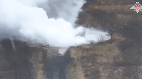 VIDEO: Kiev hace estallar una importante tubería de amoníaco