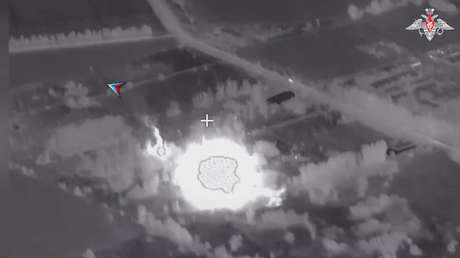 VIDEO: Misil ruso Iskander destroza una plataforma de lanzamiento de drones ucranianos