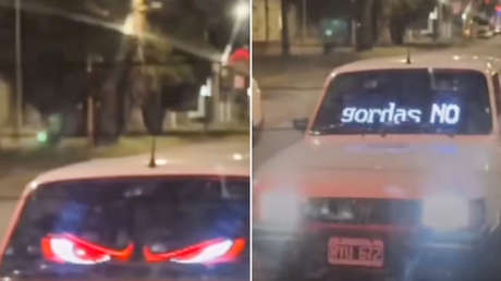 VIDEO: Coche 'gordofóbico' causa indignación en Argentina