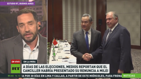 A días de las elecciones en Argentina, medios reportan que el canciller habría presentado su renuncia a Milei