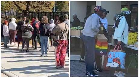 VIDEO: Empleados federales de EE.UU. hacen fila para conseguir comida gratis