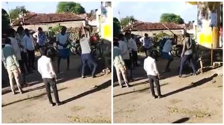 Atan a joven a un poste y golpean hasta la muerte por romance con una mujer casada (VIDEO)