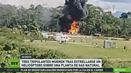 Tres personas mueren en Perú al estrellarse un helicóptero sobre una planta de gas natural