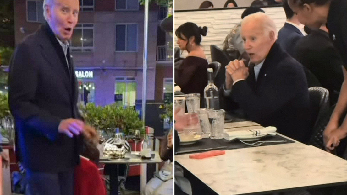 VIDEO: Captan a Joe Biden confundido, "encorvado y sin apenas tocar la comida" durante una cena