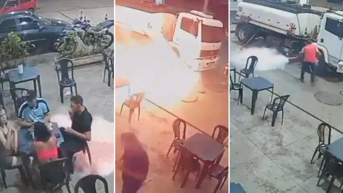 VIDEO: Joven casi causa una tragedia al encender un cigarrillo cerca de un camión cisterna