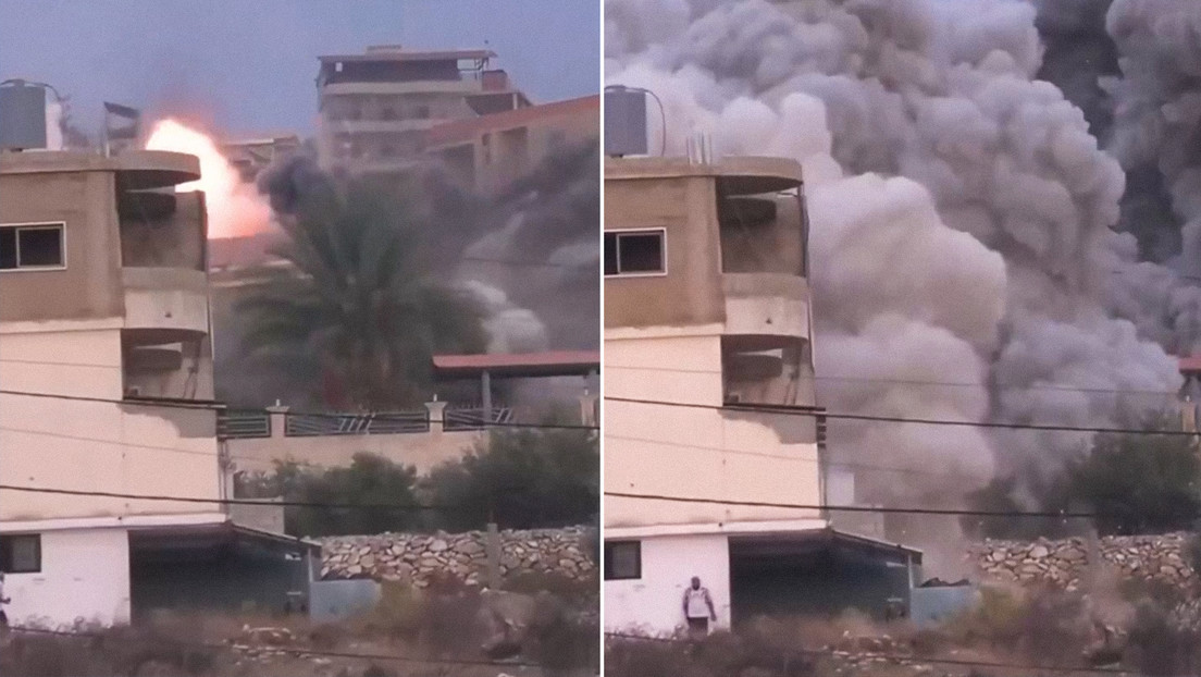 FUERTE VIDEO: Un libanés se salva milagrosamente de bombardeo israelí