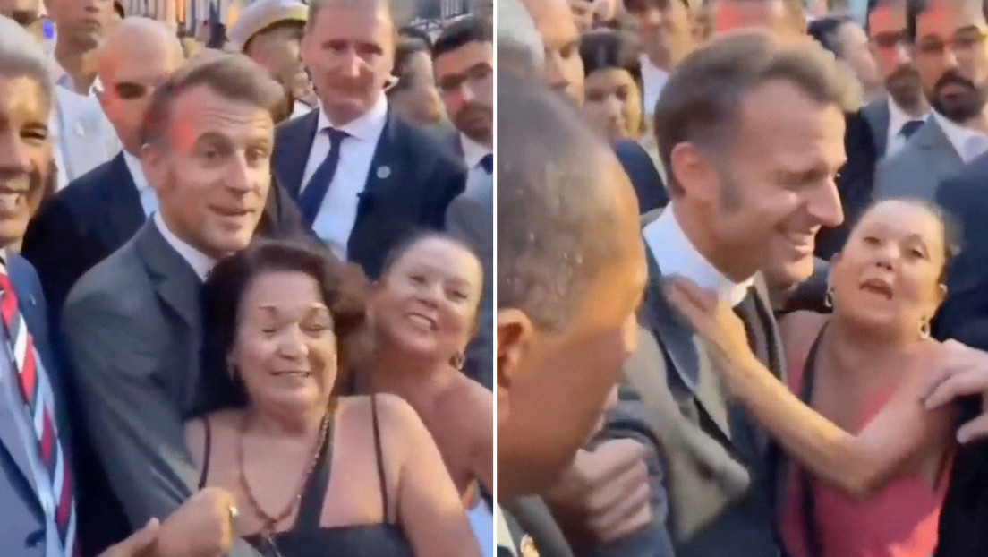 VIDEO: Macron se muestra cariñoso con mujeres en Brasil