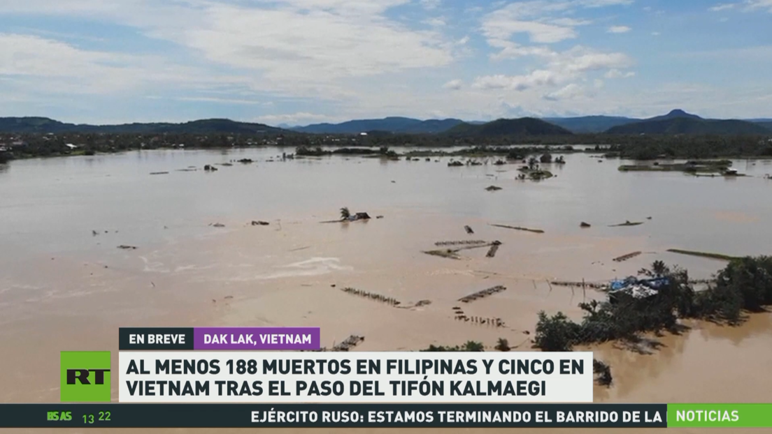 Al menos 188 muertos en Filipinas y cinco en Vietnam tras el paso de tifón Kalmaegi