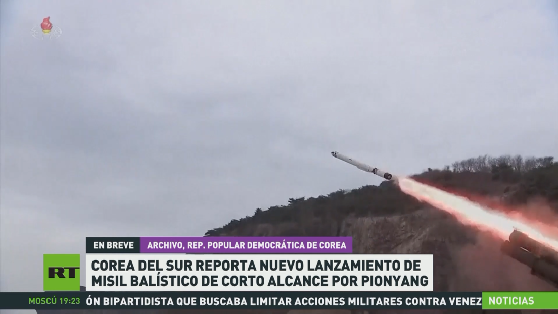 Corea del Sur reporta un nuevo lanzamiento de misil balístico de corto alcance por Pionyang