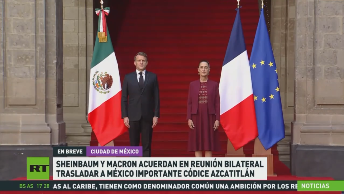Sheinbaum y Macron acuerdan en reunión bilateral trasladar a México el importante Códice Azcatitlán