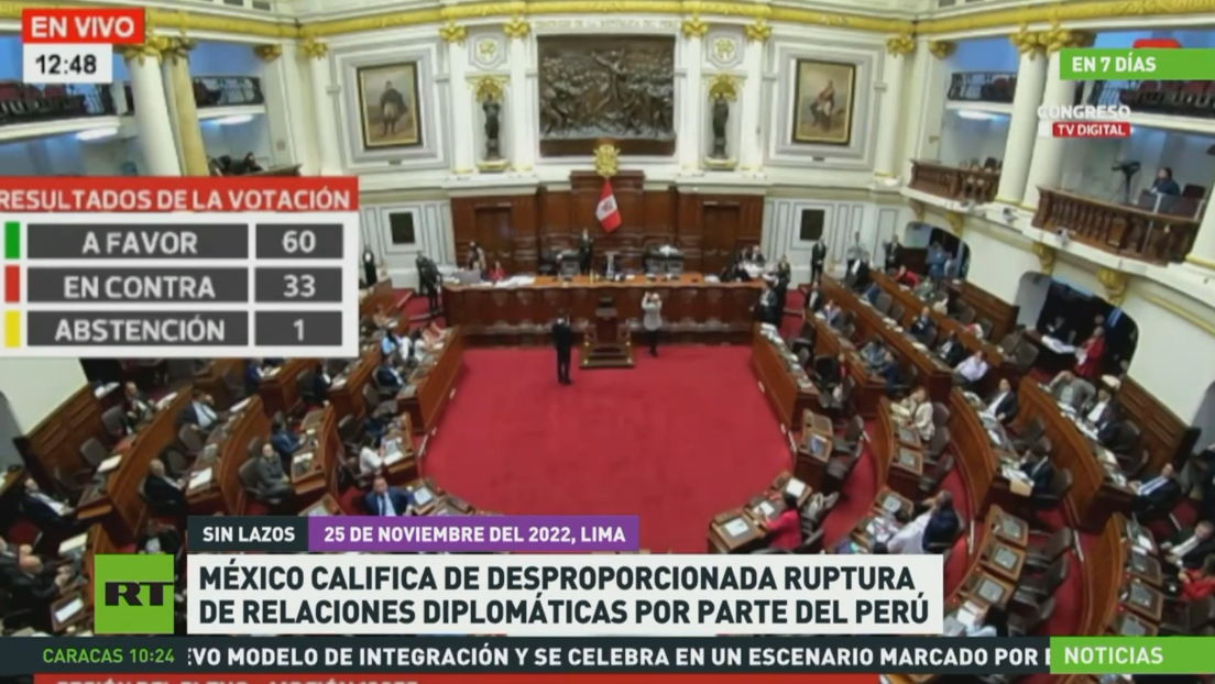 Perú rompe relaciones diplomáticas con México por asilo a exjefa de gabinete de Pedro Castillo