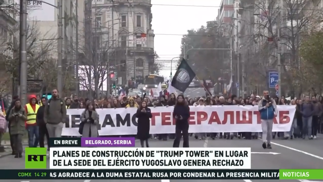 Planes para construir el hotel Trump Tower en la antigua sede del Ejército yugoslavo genera rechazo en Serbia