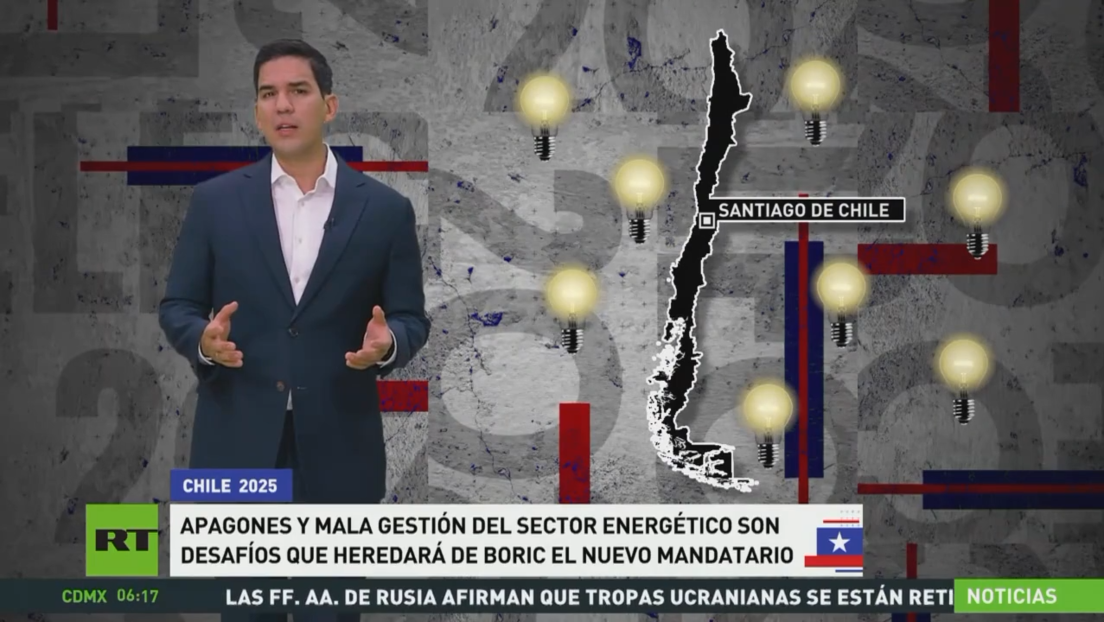 Apagones y mala gestión del sector energético son desafíos que heredará el nuevo mandatario chileno de Boric