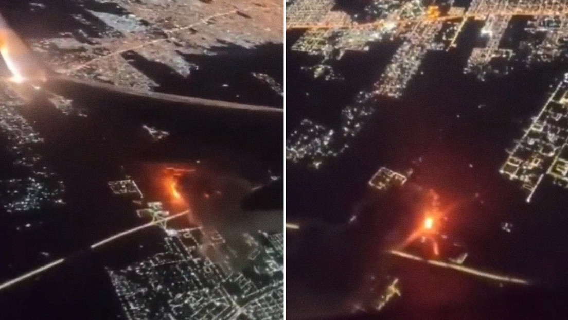 El momento de la explosión en Argentina grabada desde un avión aterrizando (VIDEO)