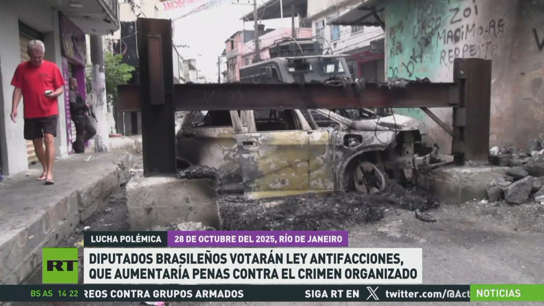 Diputados brasileños votarán Ley Antifacciones, que aumentaría penas contra el crimen organizado