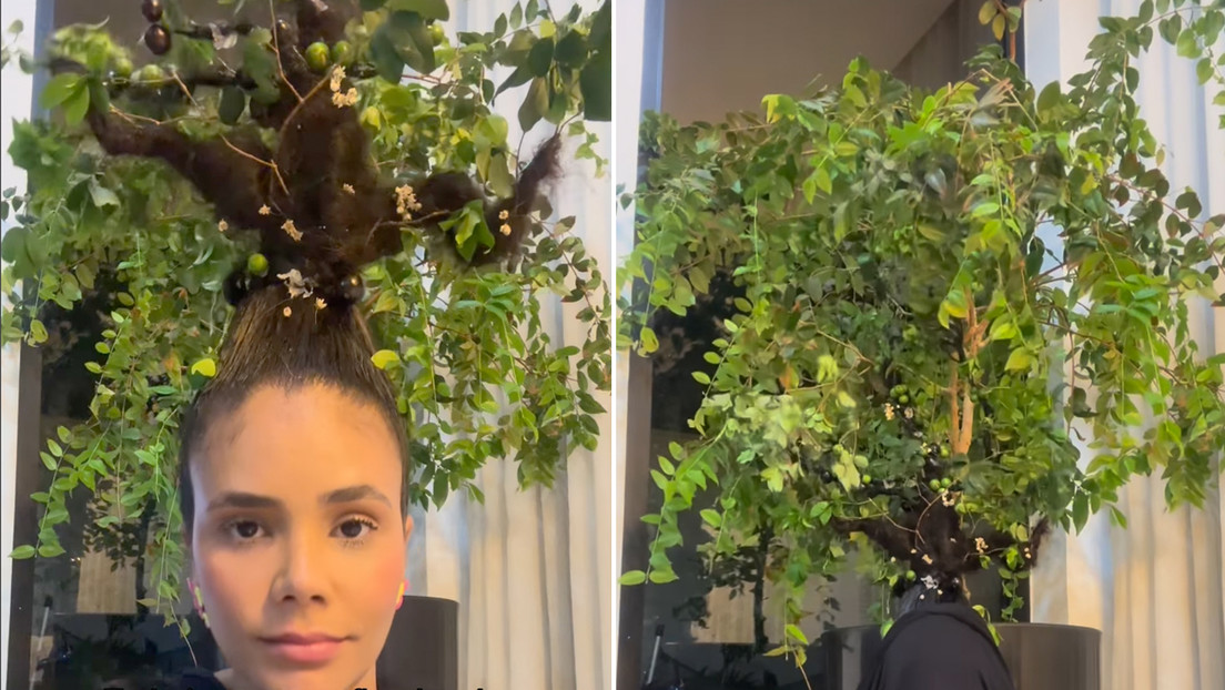 VIDEO: 'Influencer' crea un peinado extravagante y se pierde en el escenario