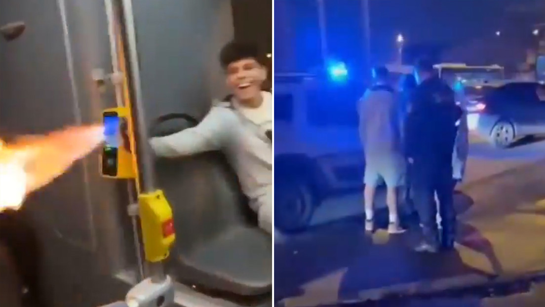 "5 minutos después": adolescentes reciben su merecido por jugar con fuego en un autobús (VIDEO)
