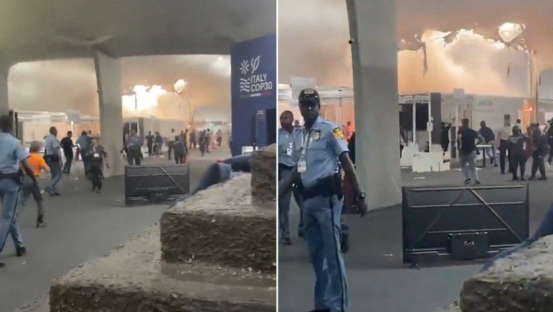 VIDEO: Un pabellón de la COP30 se incendia en Brasil