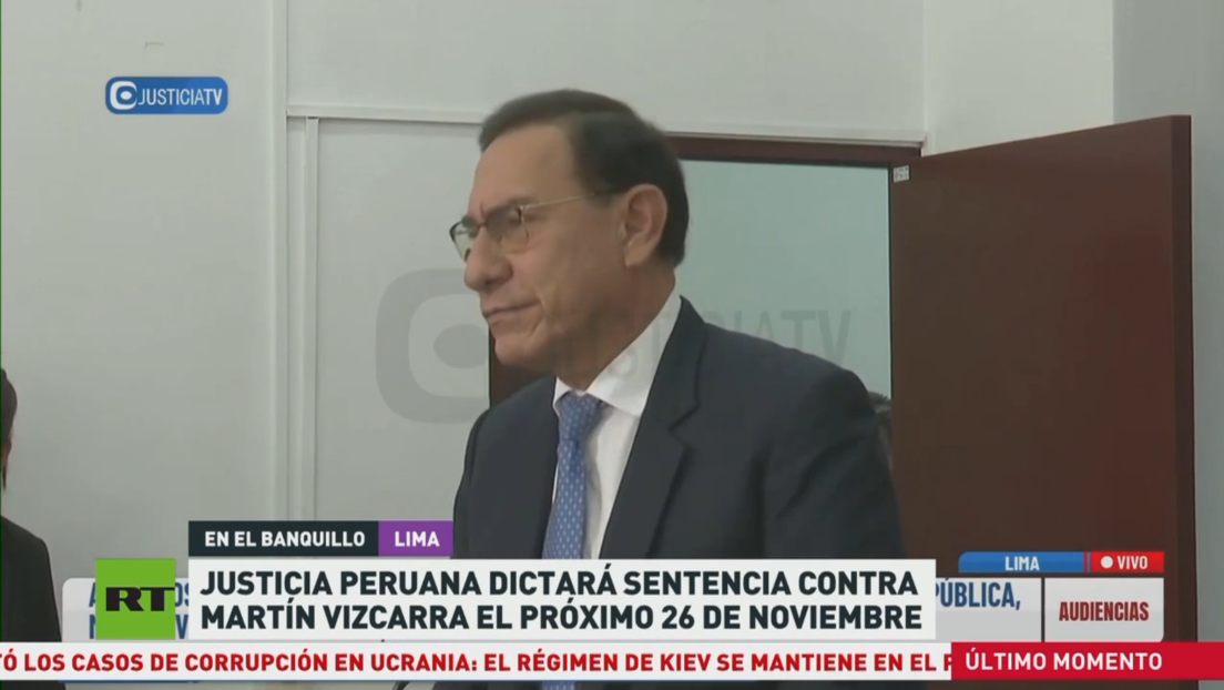 Justicia peruana dictará sentencia contra Martín Vizcarra el próximo 26 de noviembre