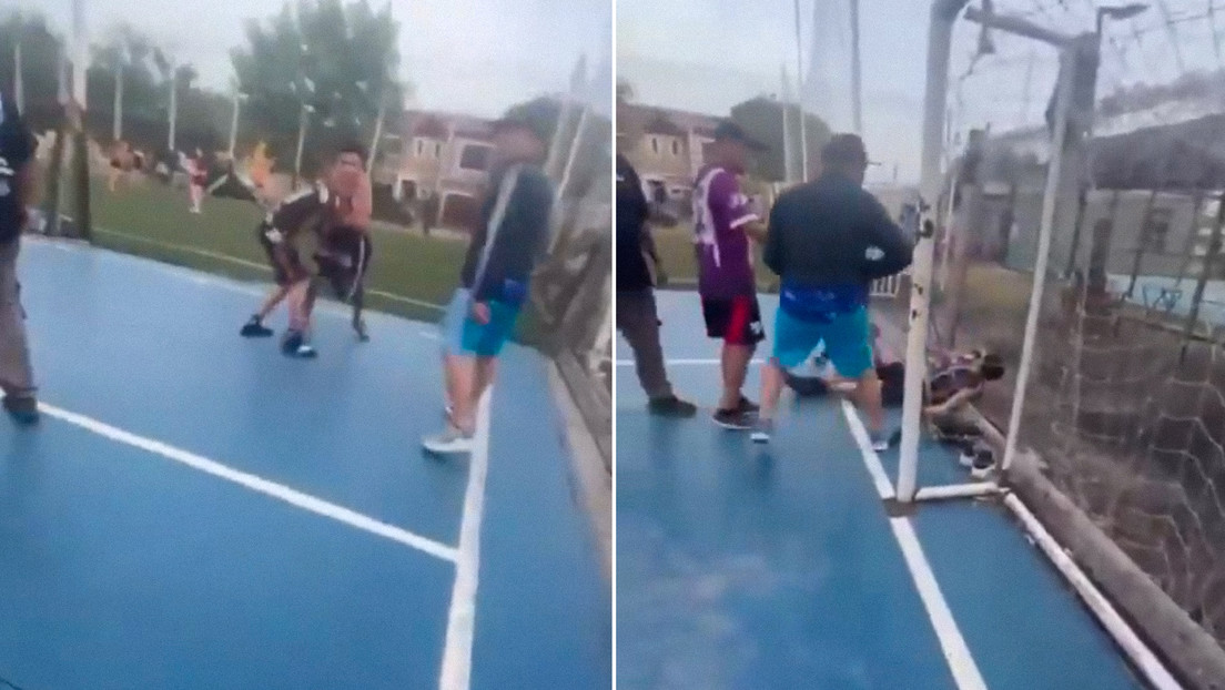 "¡Mátalo, guacho!": adolescente recibe brutal patada en la cara en cancha de fútbol  (FUERTE VIDEO)