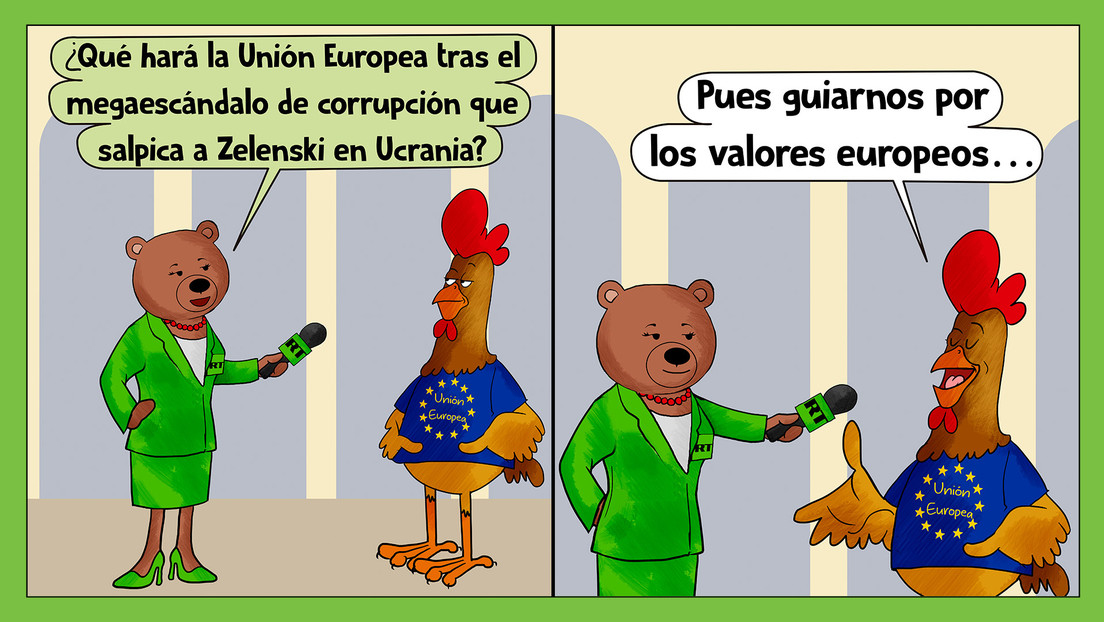 Corrupción en Ucrania salpica a Zelenski… pero la UE no ve las salpicaduras