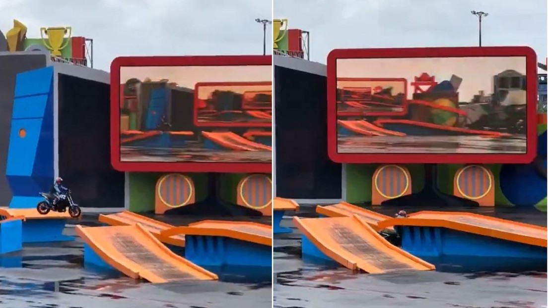 FUERTE VIDEO: Motociclista muere en un 'show' de acrobacias tras impactar contra una rampa