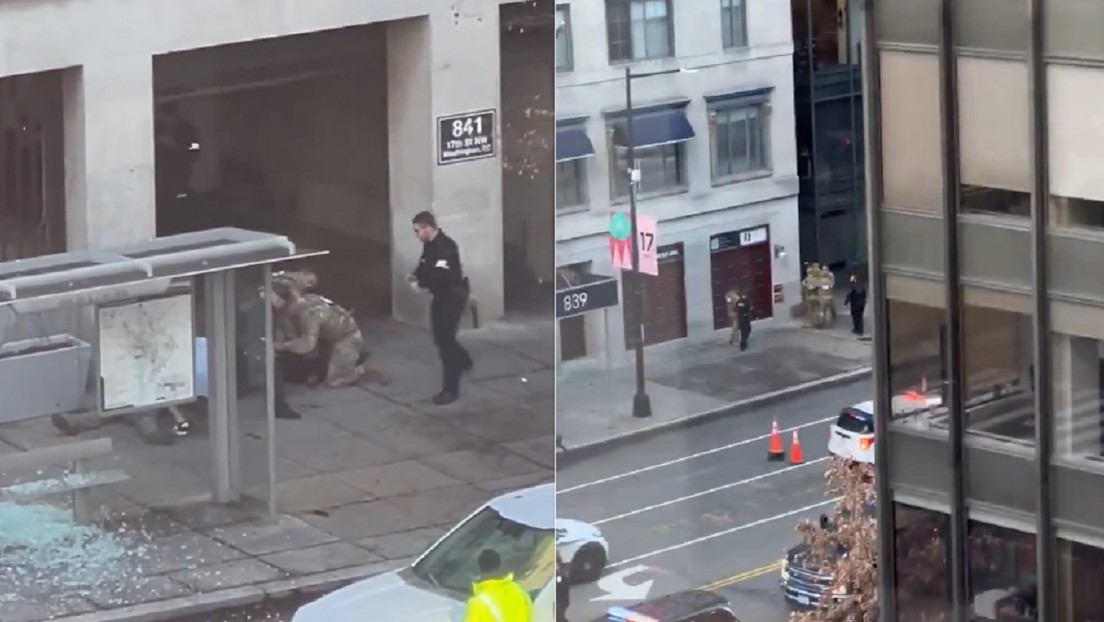 PRIMER VIDEO desde el lugar del tiroteo contra agentes cerca de la Casa Blanca